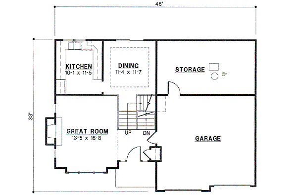 Traditional Floor Plan - Main Floor Plan #67-628