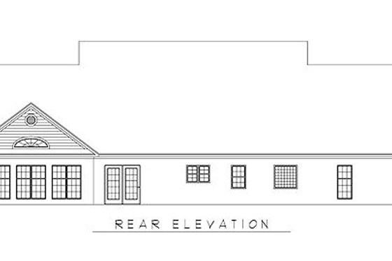 Exterior - Rear Elevation for Farmhouse House Plan #11-110 - 3 bed, 2 bath