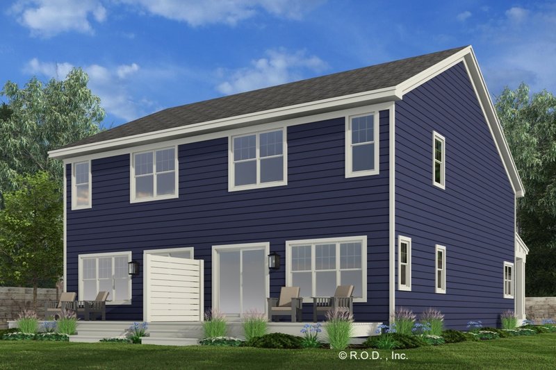 House Design - Exterior - Rear Elevation 2 for Craftsman House Plan #51-1316 - 2 bed, 2.5 bath