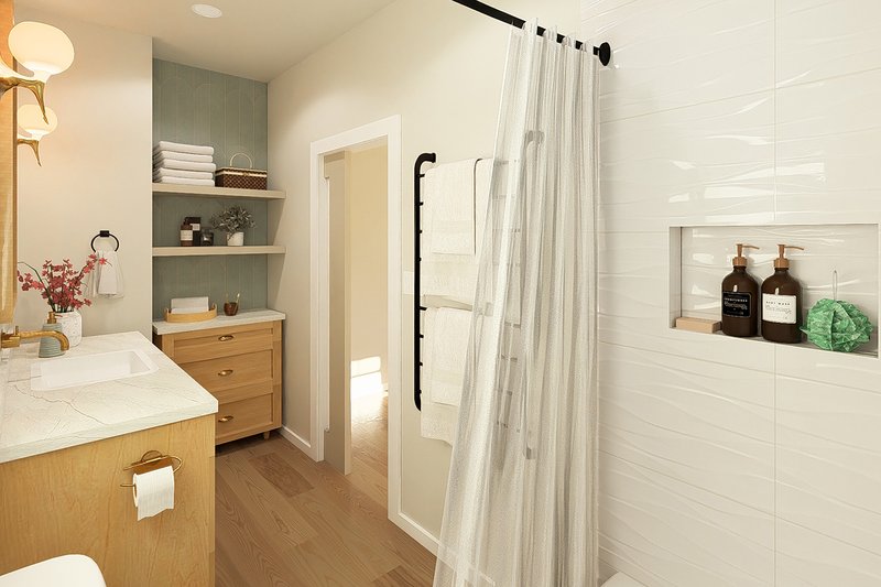 Architectural House Design - Interior - Bathroom 1 for Farmhouse House Plan #126-310 - 3 bed, 2.5 bath