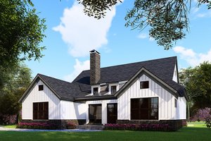 Exterior - Rear Elevation for Craftsman House Plan #923-159 - 3 bed, 2.5 bath