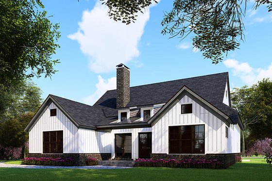Exterior - Rear Elevation for Craftsman House Plan #923-159 - 3 bed, 2.5 bath