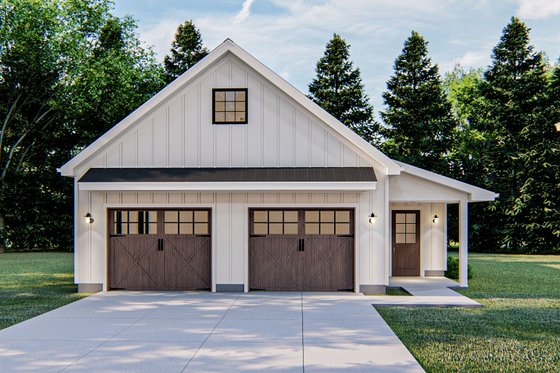 Exterior - Front Elevation 3 for Farmhouse House Plan #455-235, 0 bath