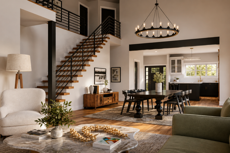 House Blueprint - Interior - Family Room for Barndominium House Plan #1064-501 - 5 bed, 6 bath