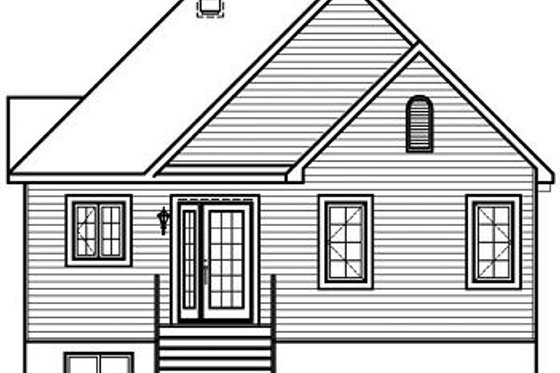 Exterior - Rear Elevation for Traditional House Plan #23-796 - 3 bed, 1 bath
