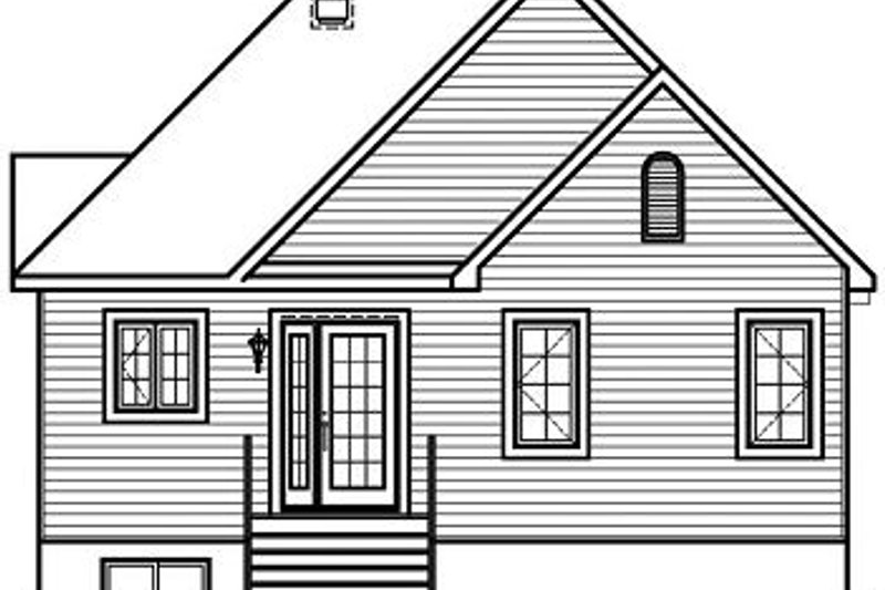 House Plan Design - Exterior - Rear Elevation for Traditional House Plan #23-796 - 3 bed, 1 bath