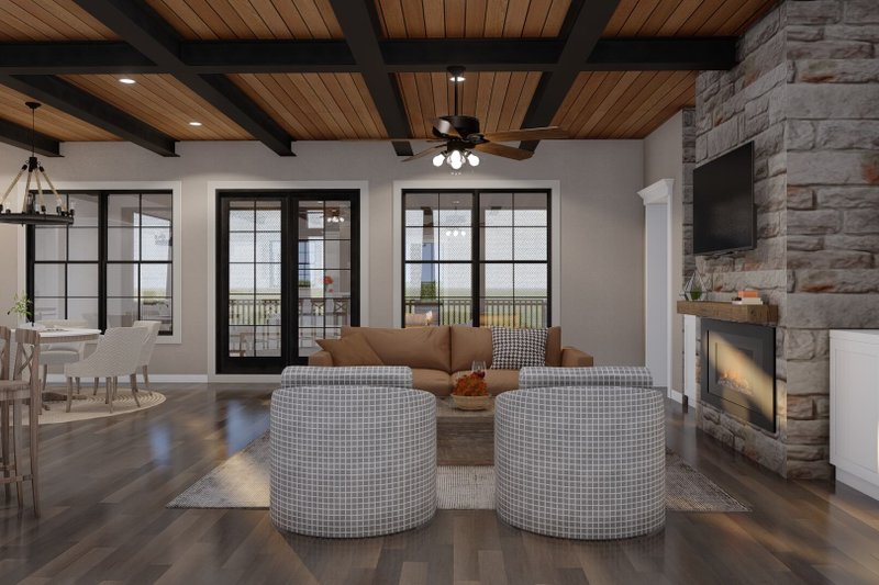 Dream House Plan - Interior - Family Room for Craftsman House Plan #923-364 - 3 bed, 3.5 bath