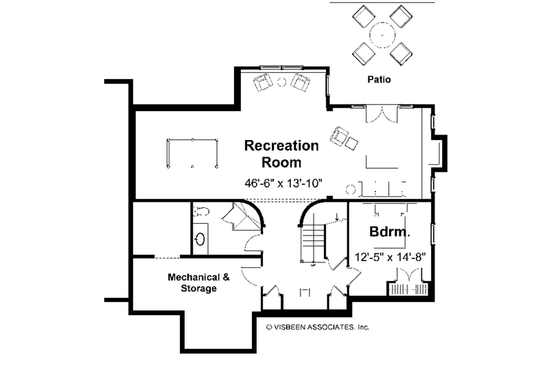 House Plan Design - Floor Plan - Lower Floor for Farmhouse House Plan #928-458 - 4 bed, 3.5 bath