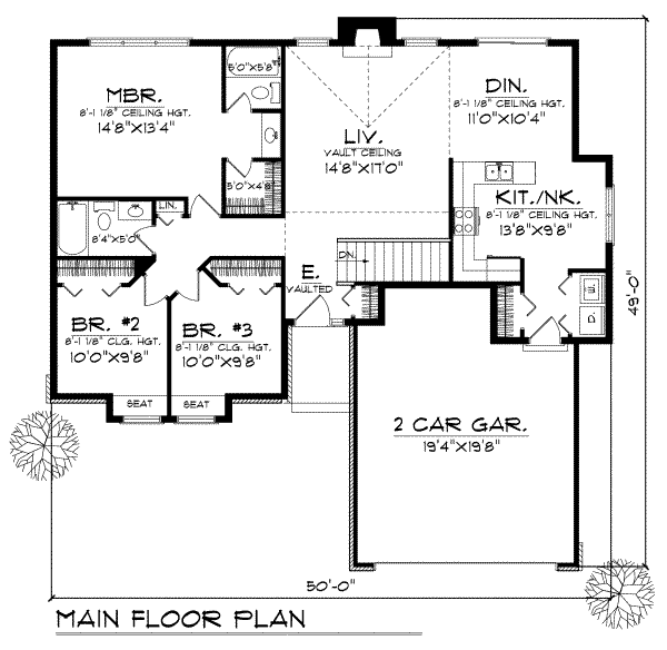 Traditional Floor Plan - Main Floor Plan #70-123