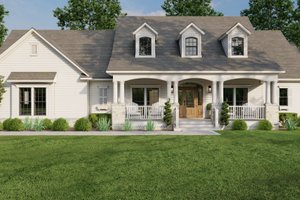 Country Exterior - Front Elevation Plan #17-421
