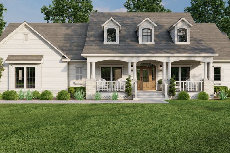 Dream House Plan - Country Exterior - Front Elevation Plan #17-421