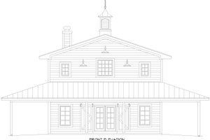 Exterior - Front Elevation 3 for Barndominium House Plan #932-1040 - 3 bed, 2.5 bath