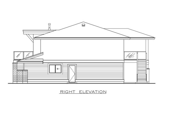 Exterior - Other Elevation 1 for Modern House Plan #1100-34 - 3 bed, 2 bath
