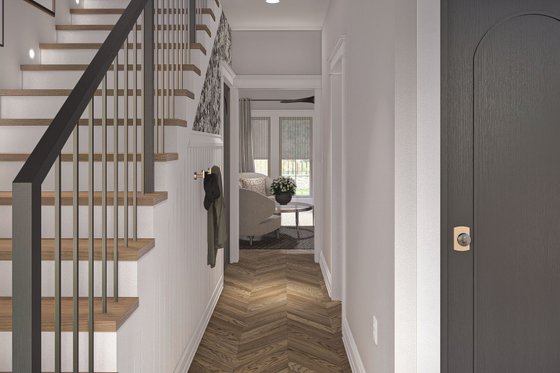 Interior - Entry for Victorian House Plan #455-462 - 3 bed, 2.5 bath