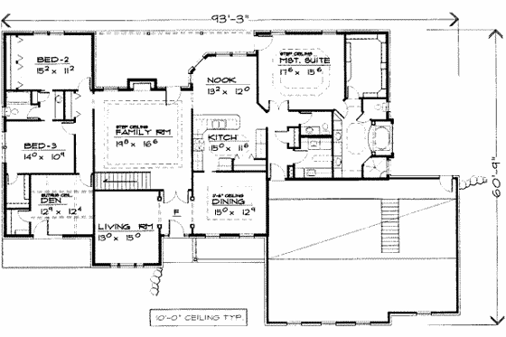 Floor Plan - Main Floor for European House Plan #308-175 - 8 bed, 4.5 bath