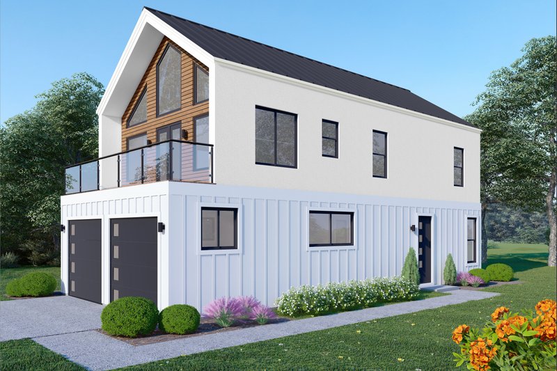 House Blueprint - Contemporary Exterior - Front Elevation Plan #932-1329