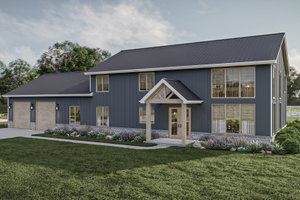 Barndominium Exterior - Front Elevation Plan #455-523