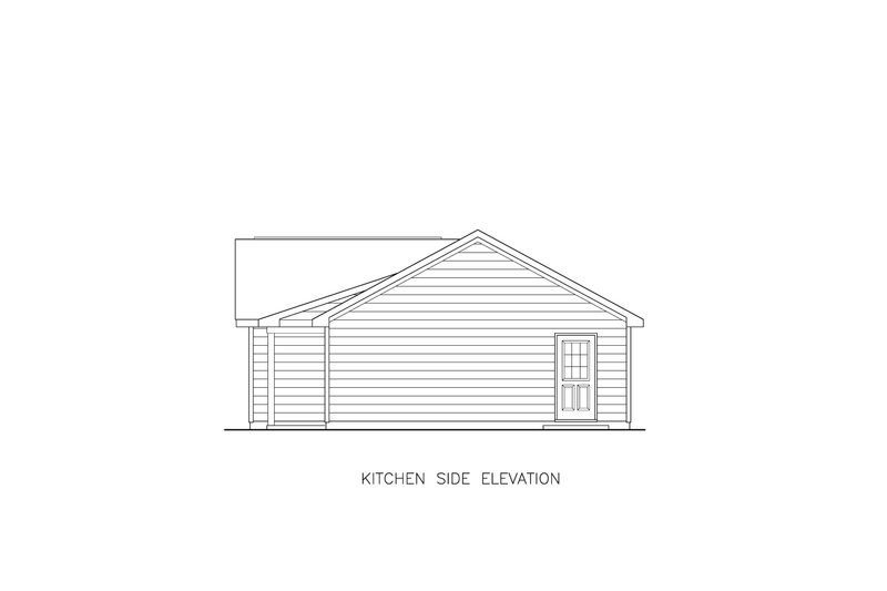 House Blueprint - Exterior - Other Elevation for Ranch House Plan #54-663 - 3 bed, 2 bath