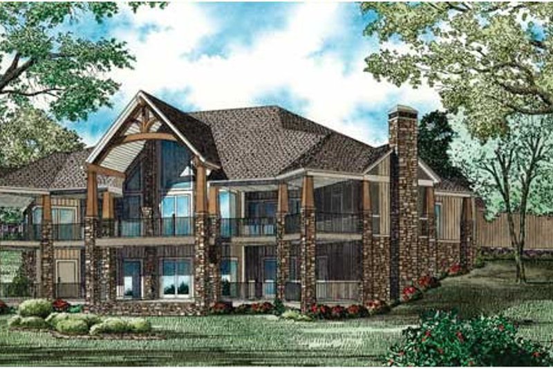 Home Plan - Exterior - Rear Elevation for Craftsman House Plan #17-2358 - 4 bed, 4.5 bath