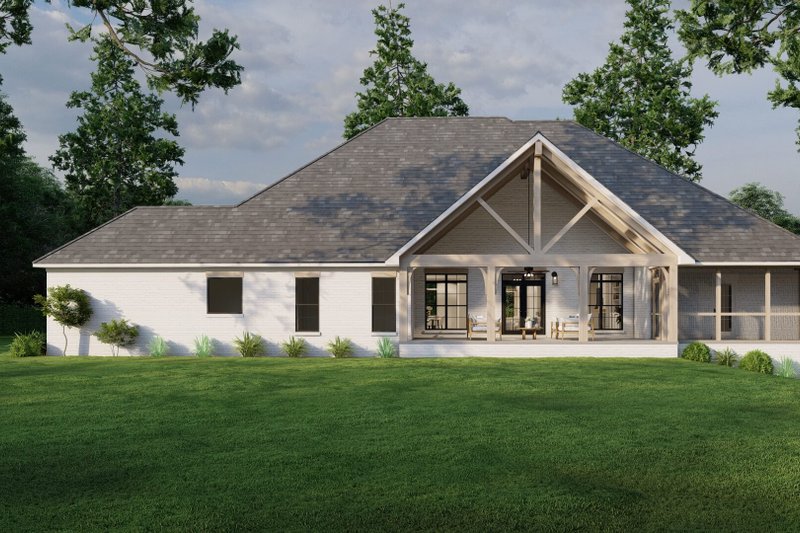 House Blueprint - Exterior - Rear Elevation 2 for Modern House Plan #923-344 - 3 bed, 2.5 bath