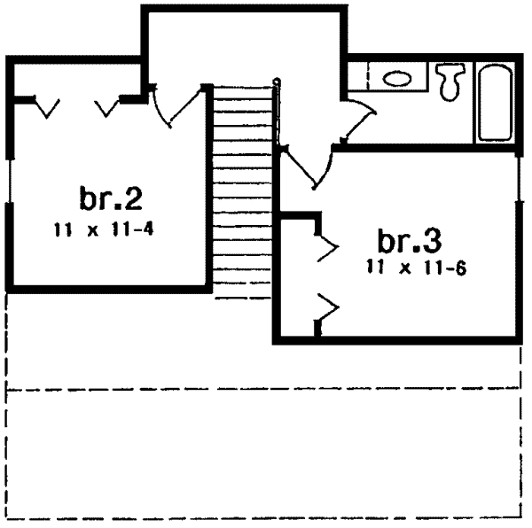 Home Plan - Southern Floor Plan - Upper Floor Plan #301-111