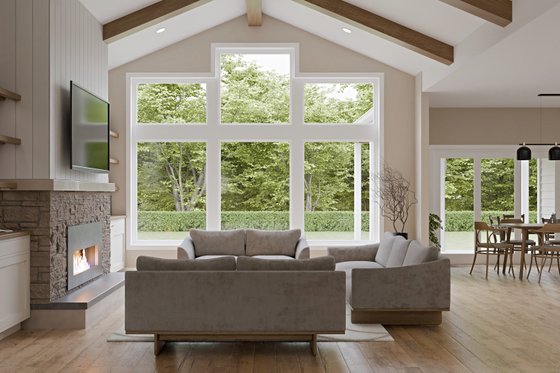 Interior - Family Room for Craftsman House Plan #1089-53 - 3 bed, 2 bath