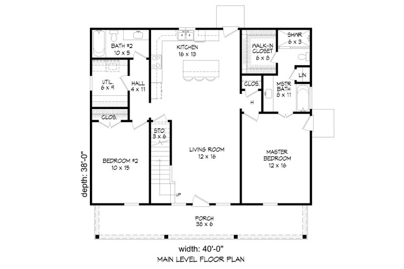 House Blueprint - Floor Plan - Main Floor for Traditional House Plan #932-527 - 4 bed, 3 bath