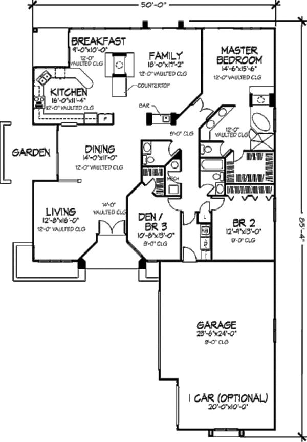 Dream House Plan - European Floor Plan - Main Floor Plan #320-377