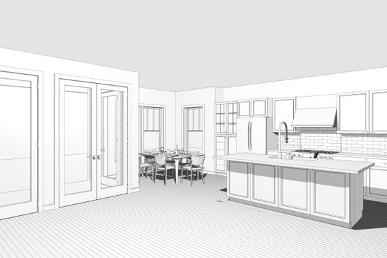 Interior - Family Room for Craftsman House Plan #461-43 - 3 bed, 2.5 bath