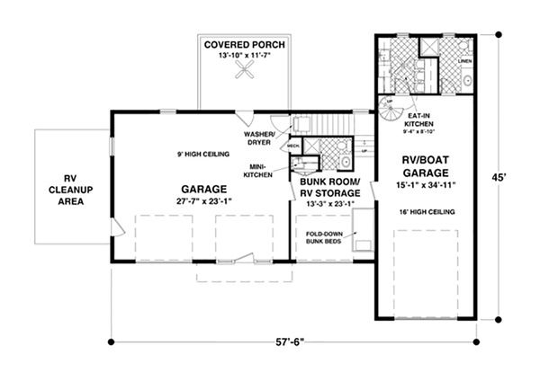 Architectural House Design - Craftsman Floor Plan - Main Floor Plan #56-626