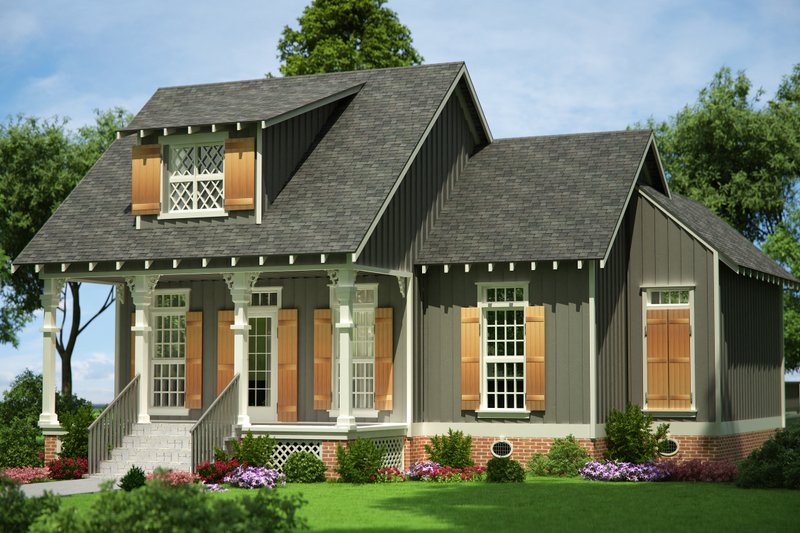 Cottage Style House Plan - 3 Beds 2 Baths 975 Sq/Ft Plan #45-585