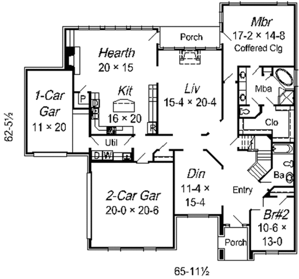 European Floor Plan - Main Floor Plan #329-302