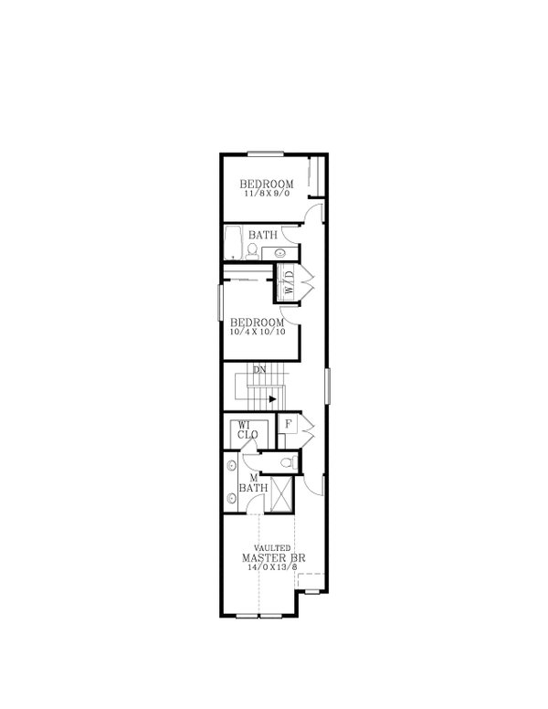 Craftsman Floor Plan - Upper Floor Plan #53-766