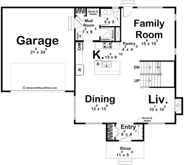 European Floor Plan - Main Floor Plan #455-749