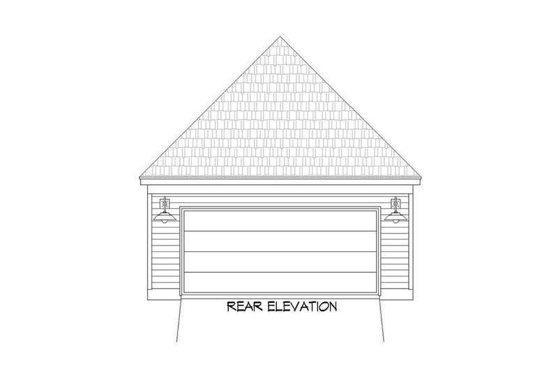 Dream House Plan - Exterior - Rear Elevation for Cabin House Plan #932-19 - 3 bed, 2 bath