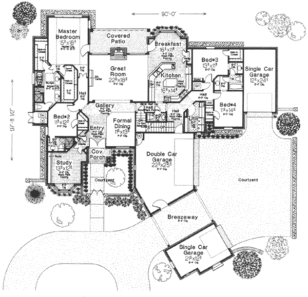 European Floor Plan - Main Floor Plan #310-324