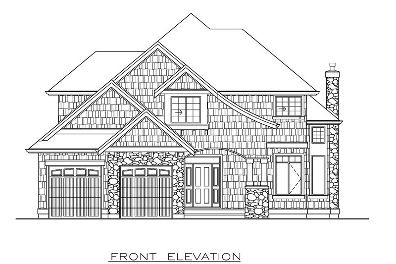 Home Plan - Exterior - Front Elevation 4 for Craftsman House Plan #1100-158 - 3 bed, 2.5 bath