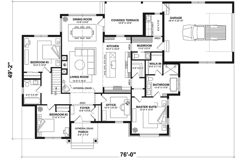 Home Plan - Floor Plan - Other Floor for European House Plan #23-2794 - 4 bed, 2.5 bath