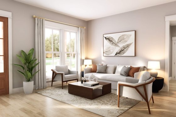 Interior - Family Room for Farmhouse House Plan #430-353 - 3 bed, 2 bath