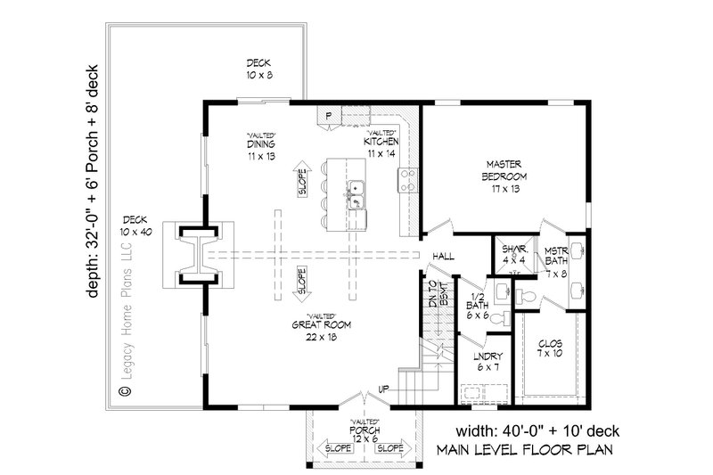 Dream House Plan - Floor Plan - Main Floor for Southern House Plan #932-818 - 4 bed, 3.5 bath