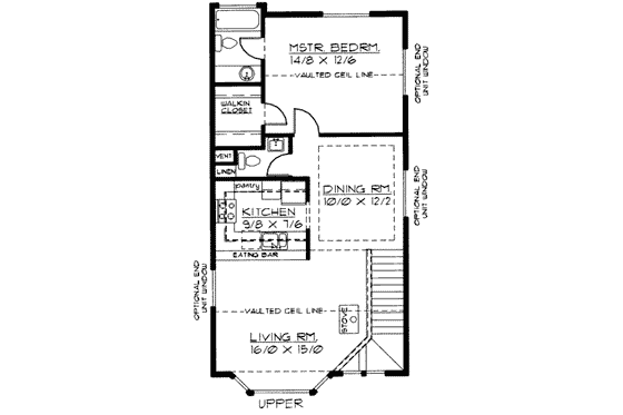 Floor Plan - Upper Floor for Traditional House Plan #303-363 - 3 bed, 2.5 bath