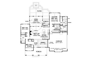 Floor Plan - Main Floor for Ranch House Plan #929-1094 - 3 bed, 2 bath
