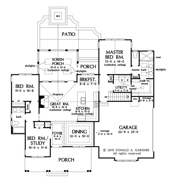 House Plan Design - Ranch Floor Plan - Main Floor Plan #929-1094