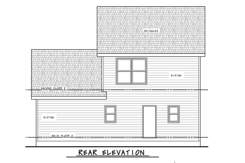Dream House Plan - Exterior - Rear Elevation for Farmhouse House Plan #20-2658 - 3 bed, 2.5 bath