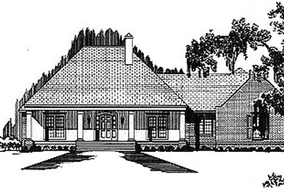 Exterior - Front Elevation for Mediterranean House Plan #15-123 - 3 bed, 2 bath