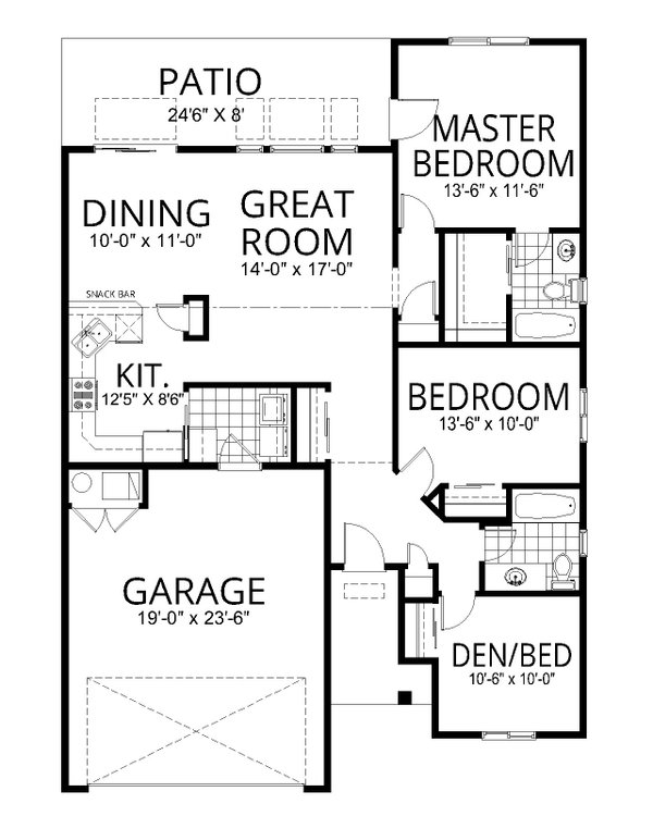 Dream House Plan - Craftsman Floor Plan - Main Floor Plan #112-238