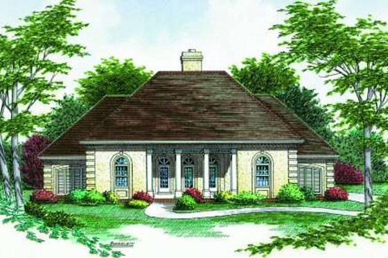 Exterior - Front Elevation for Traditional House Plan #45-308 - 3 bed, 2 bath