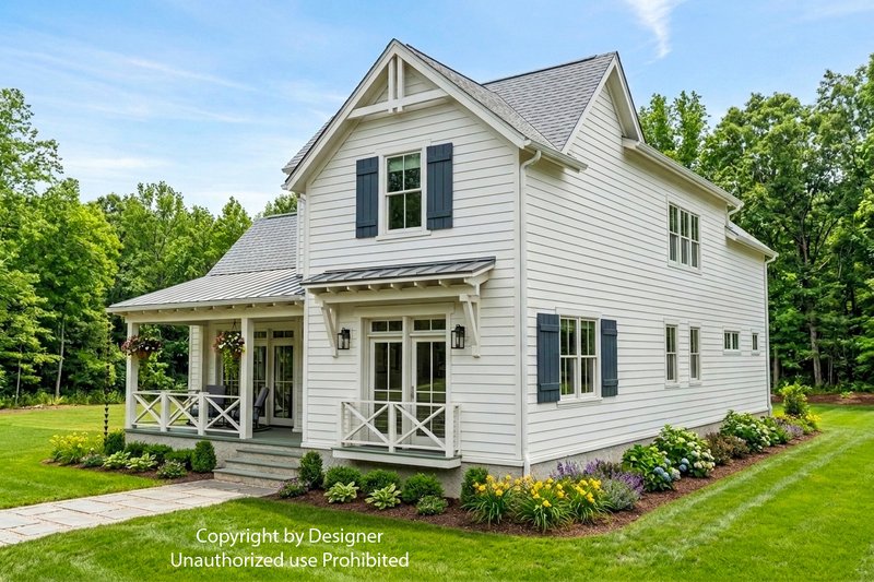 Architectural House Design - Exterior - Front Elevation 4 for Farmhouse House Plan #51-1549 - 4 bed, 3.5 bath