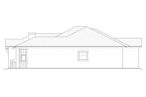 Exterior - Other Elevation 1 for Ranch House Plan #1108-15 - 4 bed, 2.5 bath