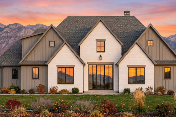 Exterior - Front Elevation 3 for European House Plan #1096-139 - 4 bed, 3.5 bath